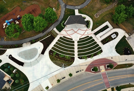 Auburn Hills Ampitheater from above
